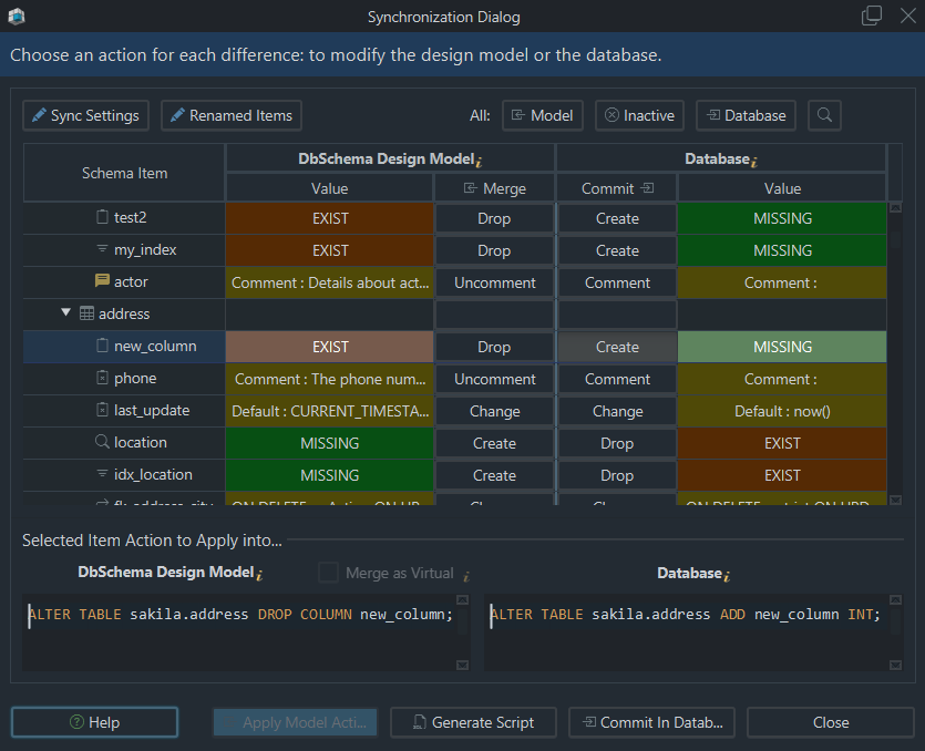 Schema Compare