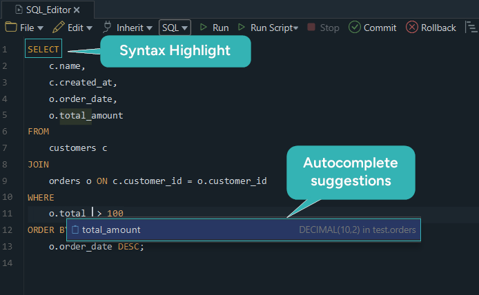 Real-Time SQL to Diagram in DbSchema