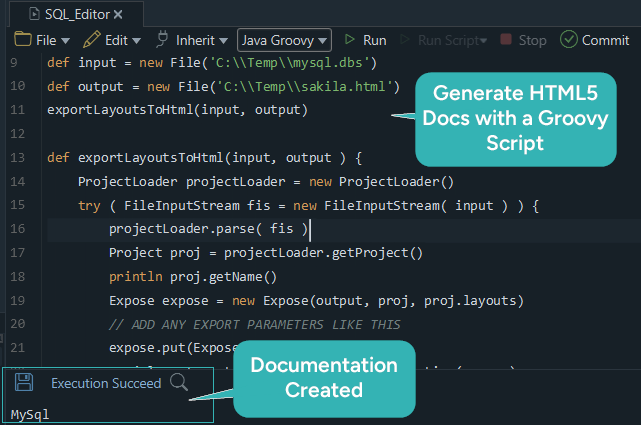 Generate Scripts using Groovy