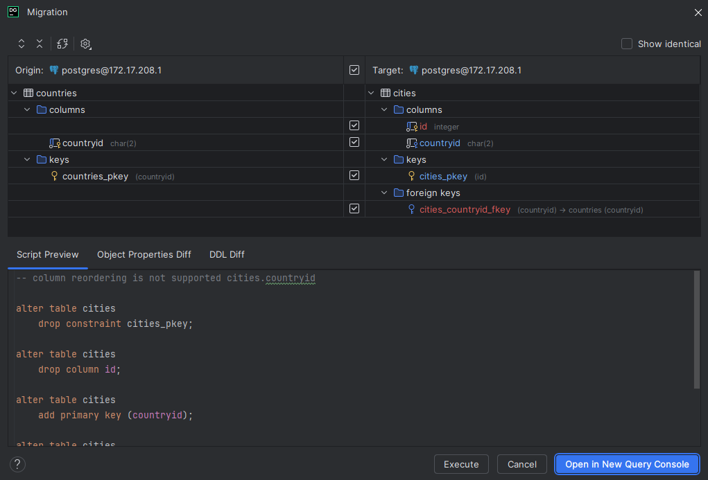 DataGrip SQL Editor