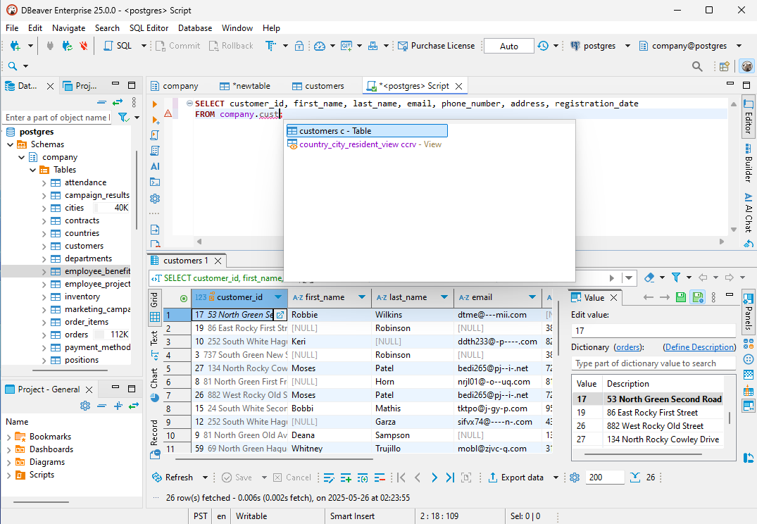 DBeaver SQL Editor
