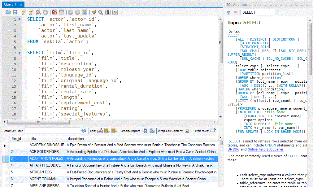 MySQL Workbench Table Relationship View