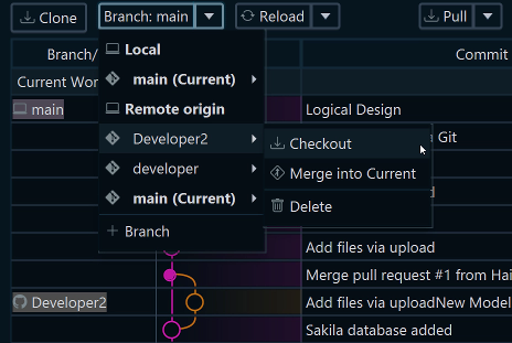 Different Branches in Git