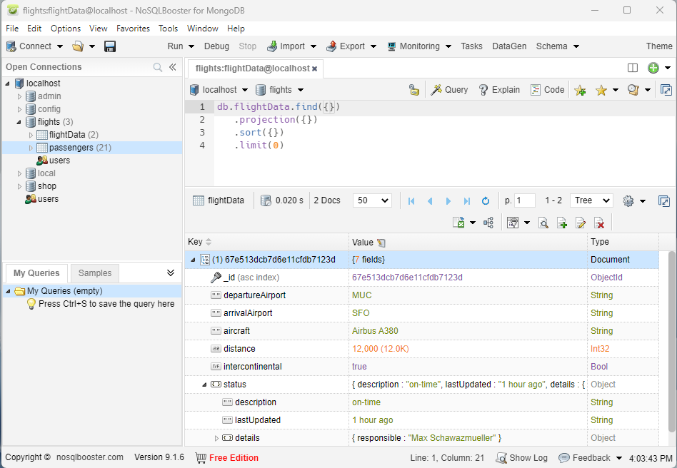  MongoDb Tool NoSQL Booster