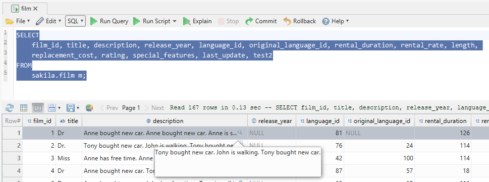 Enlarge text in Result Pane