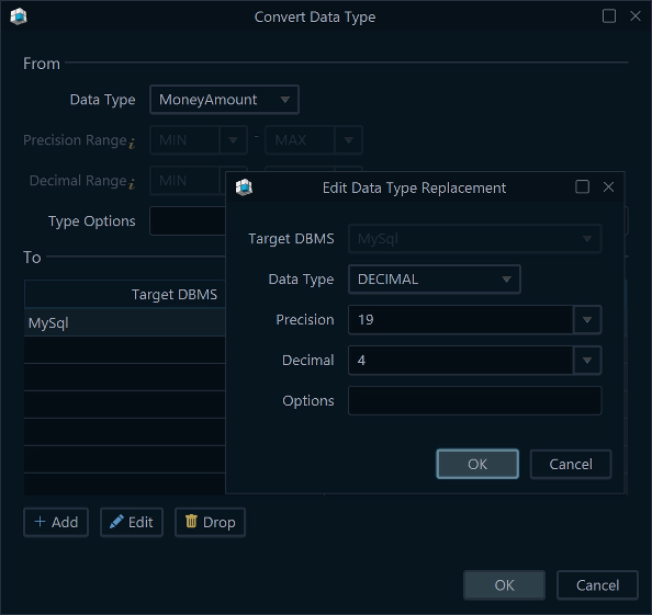 Deploying mapped Logical Design types produces native DBMS types