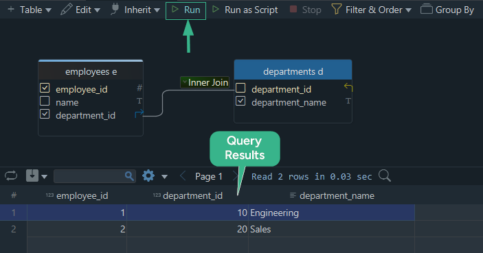 Query Builder in DbSchema