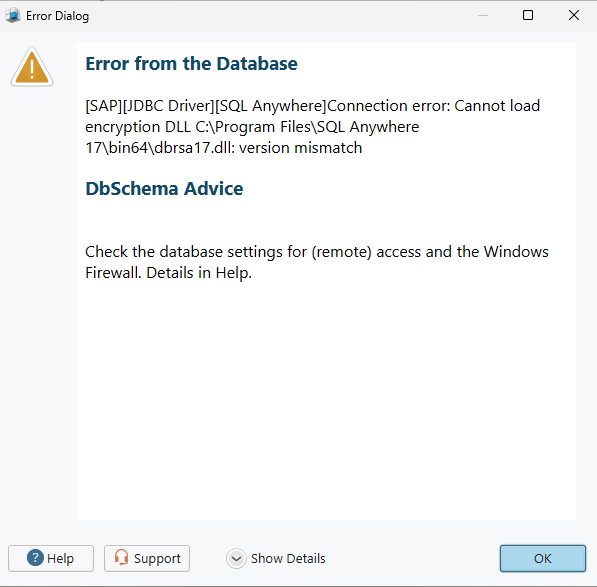 How to configure DDL Exception in DbSchema