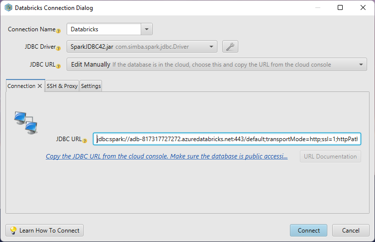 Connection Dialog in DbSchema