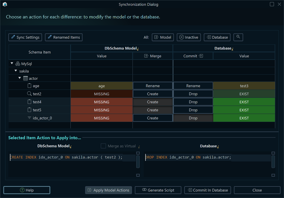 Schema Synchronization