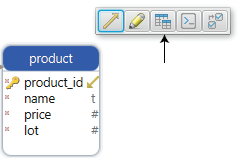 Start Relational Data Editor by clicking the foreign key icon