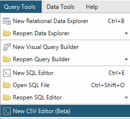 Open the CSV Editor