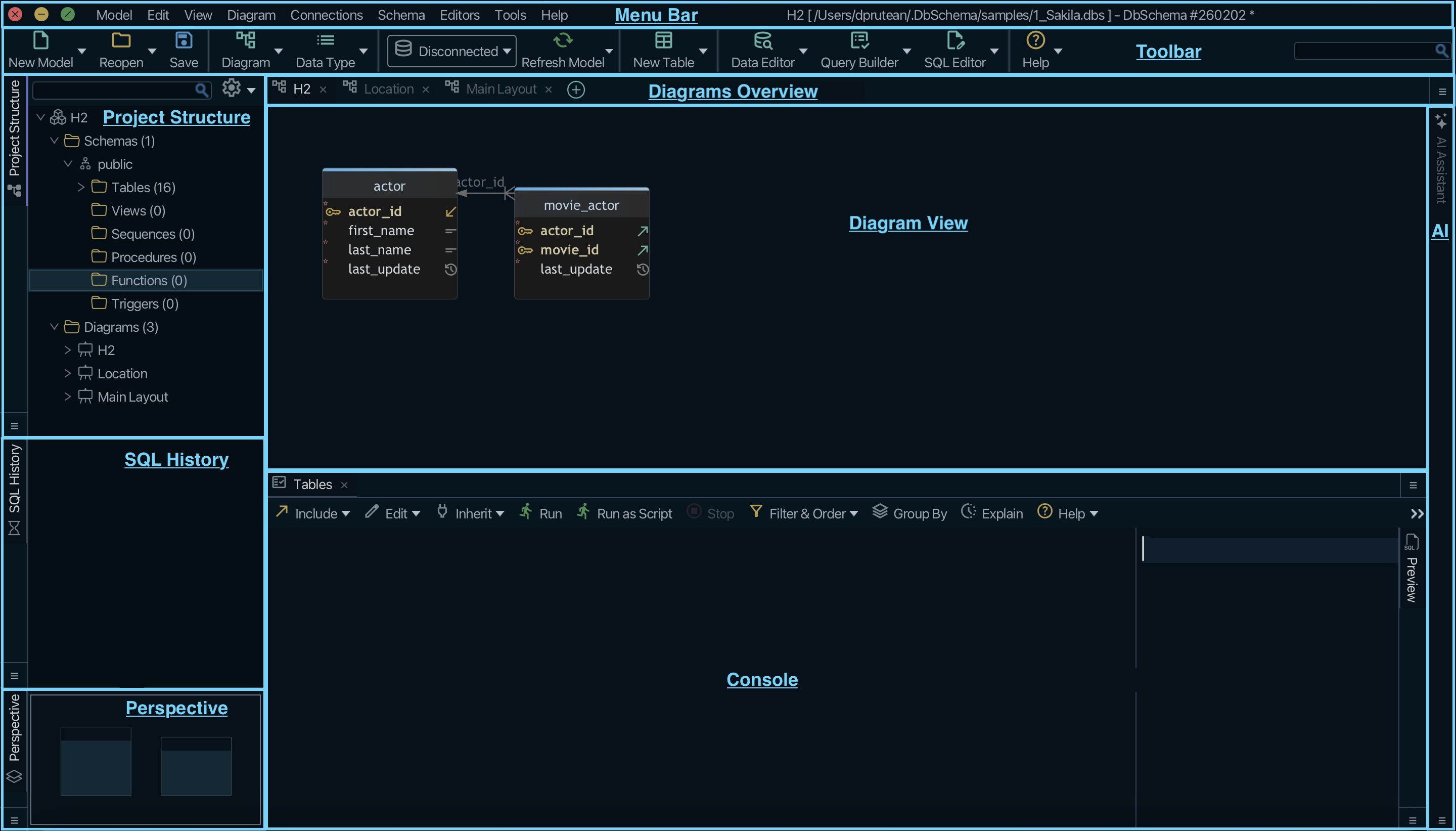 DbSchema Interface