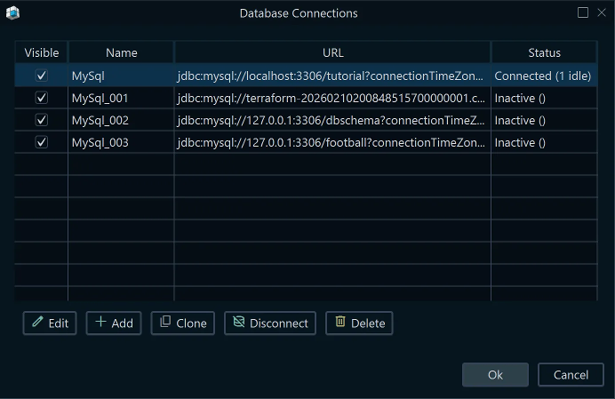 DbSchema Connection Manager