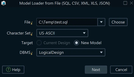 Import model from external file