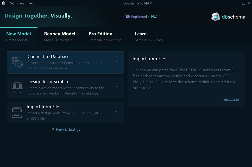 Blank logical design canvas ready for entities