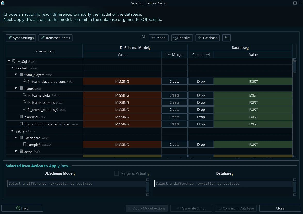 Synchronization overview &mdash; create or upgrade schema