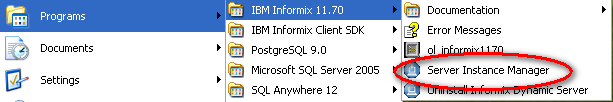 Start the Informix instance