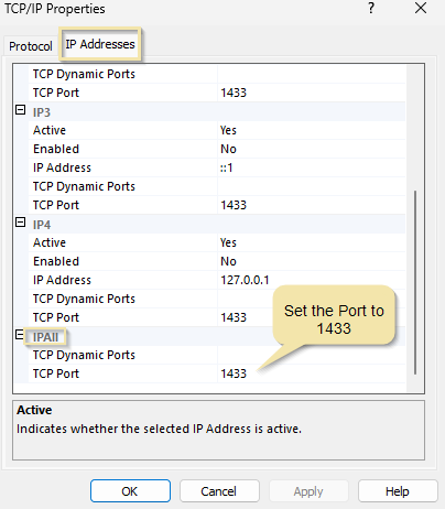 TCP Properties