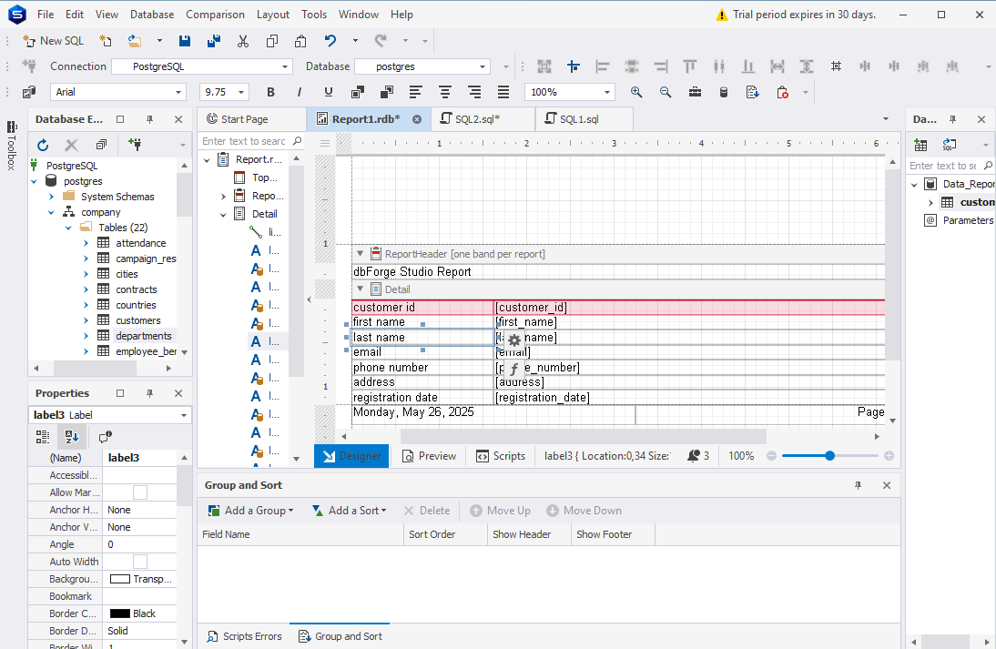 dbForge Database Explorer
