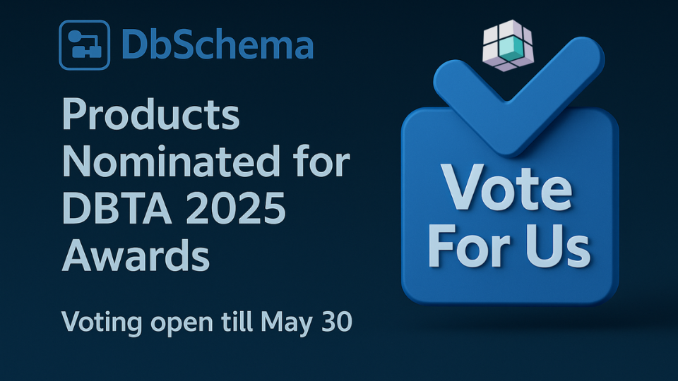 DbSchema Nominated for Best Data Modeling Solution