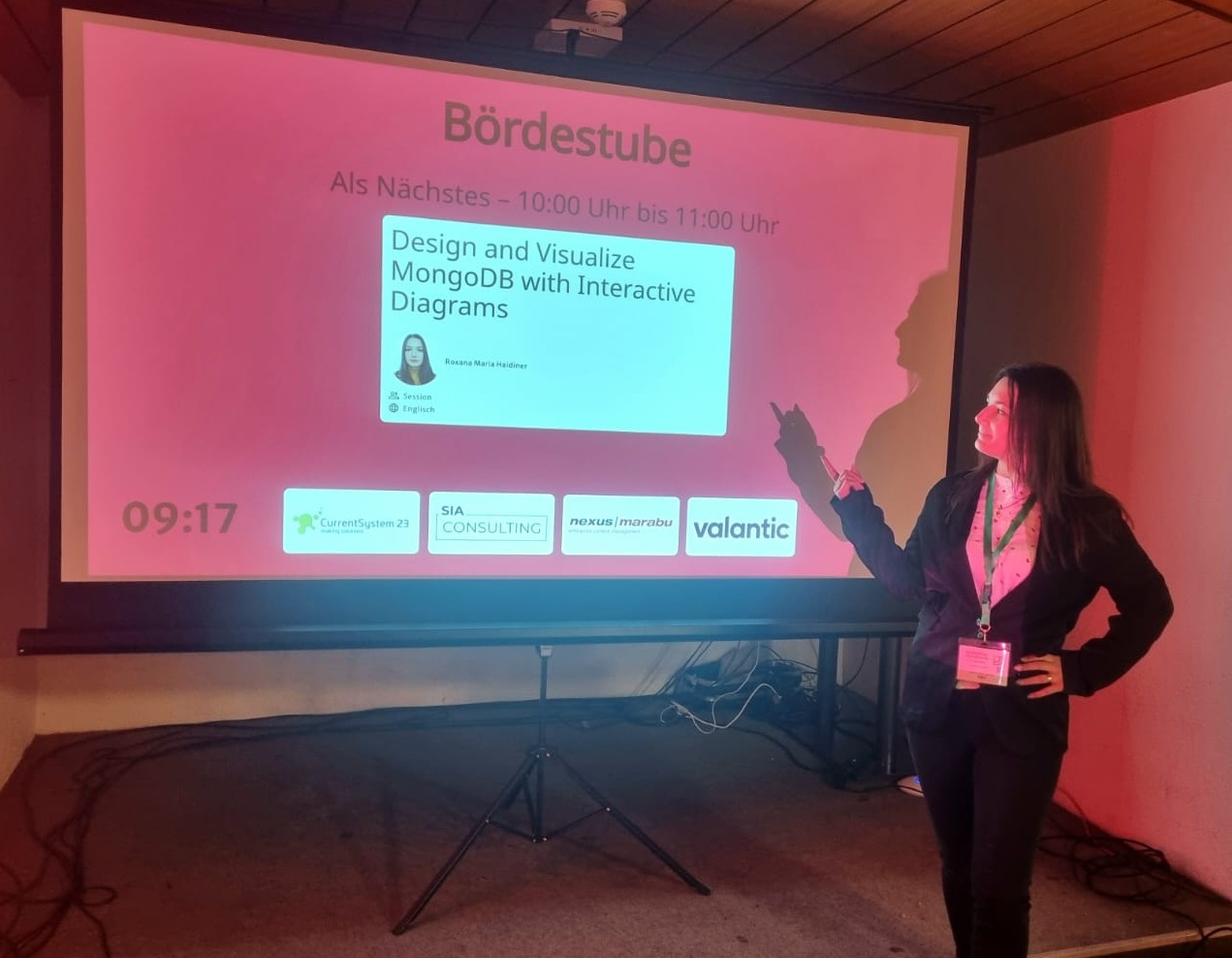 Roxana Haidiner presenting