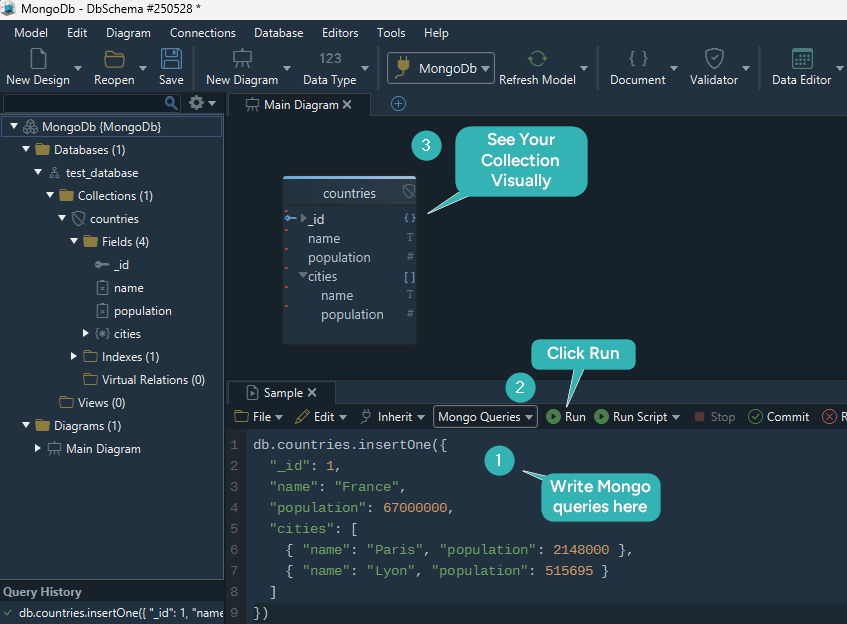 Create a collection in MongoDB