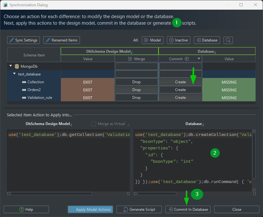 Synchronize the Structure in MongoDB