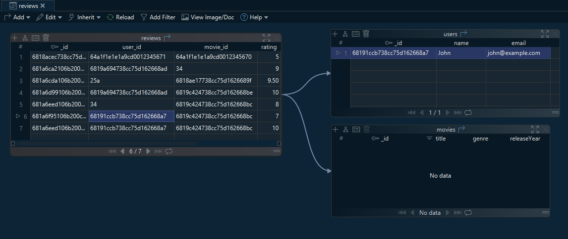 Virtual Relationship for Data Explorer in DbSchema