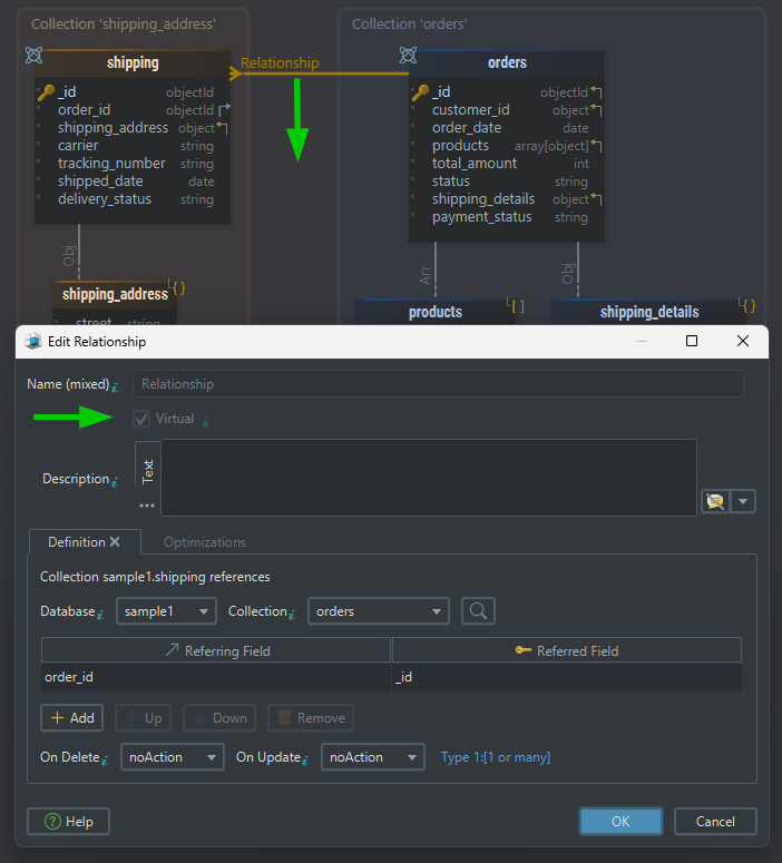 Virtual Relationships in MongoDB