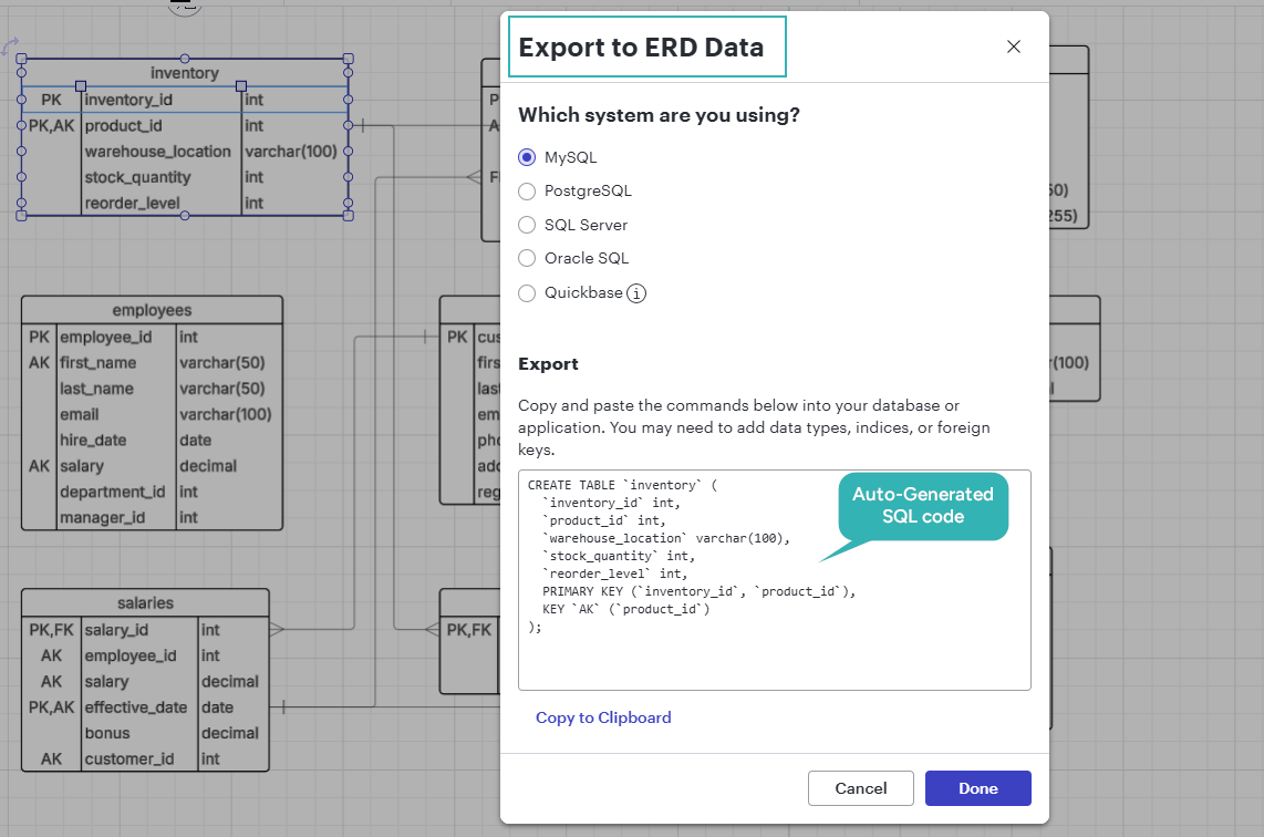 Lucidchart Export Options
