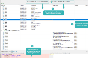 Aqua Data Studio schema compare results