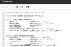 Vertabelo import SQL file interface