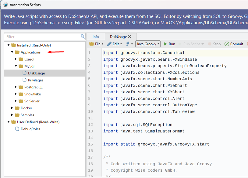 Edit Database Management Applications