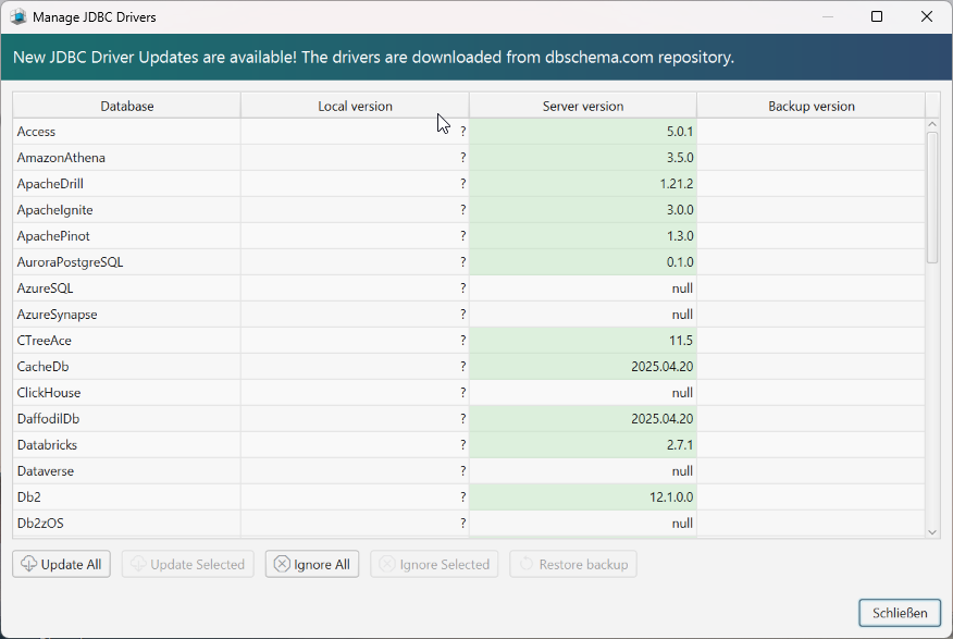 DbSchema Toolbar