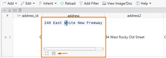 Result Pane Cell Editor