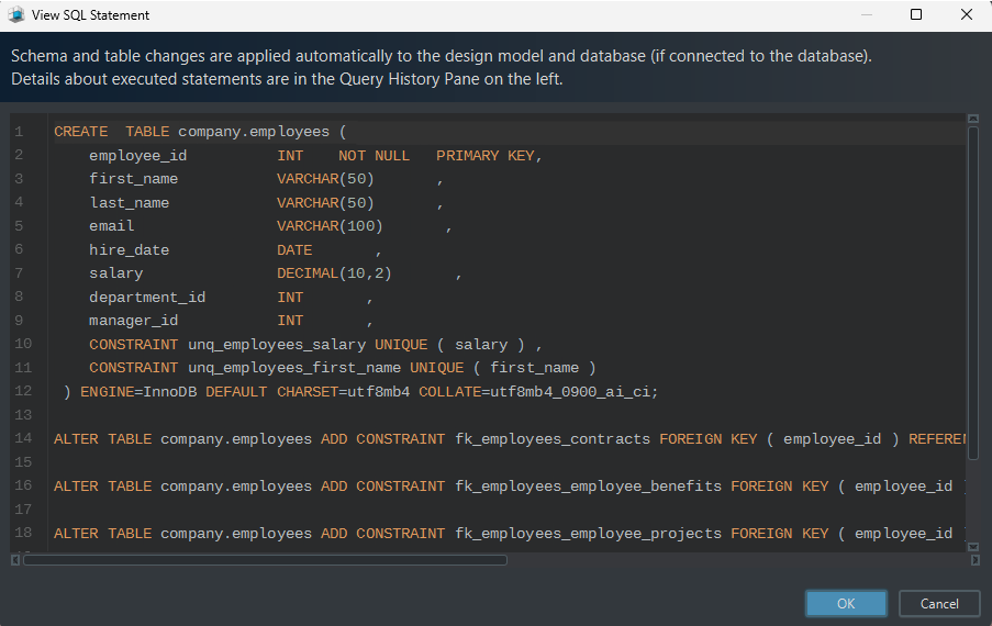 SQL Statement